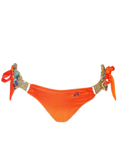 Amber Tie Side Bottom - Orange - Regina's Desire Swimwear