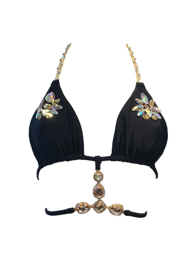 Athena Triangle Top - Black - Regina's Desire Swimwear