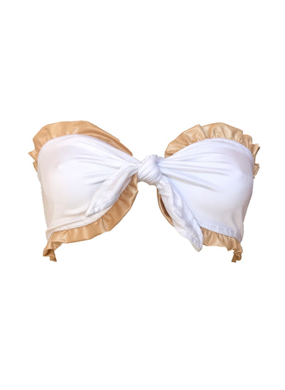 Lexy Bandeau Top - White - Regina's Desire Swimwear