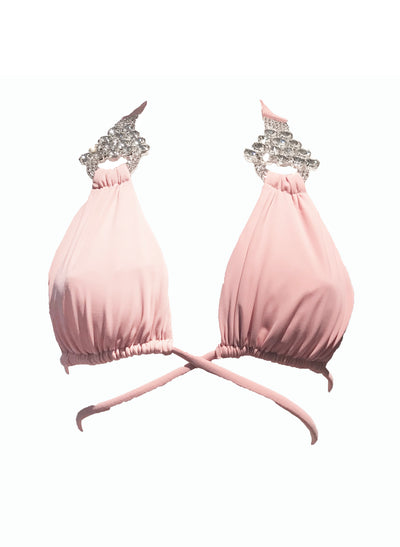 Nicole Halter Top - Powder Pink - Regina's Desire Swimwear