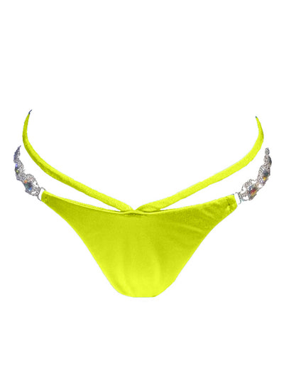 Shanel Tango Bottom - Neon Yellow - Regina's Desire Swimwear