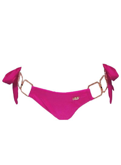 Tessa Tie Side Bottom - Pink - Regina's Desire Swimwear