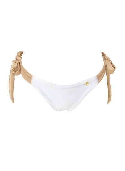 Trish Tie Side Bottom - White - Regina's Desire Swimwear
